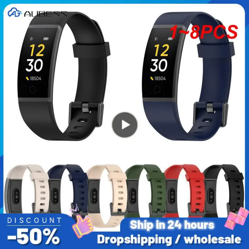 

1~8PCS ID115 Plus Wrist Band Strap Replacement Silicone Watchband Smart Watch Bracelet