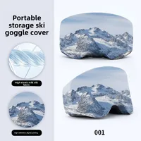 Couvre-lunettes de ski imprimé tendance, élastique, résistant aux rayures et à la poussière, pour snowboard, sports d'hiver, 1/2/4 pièces 2