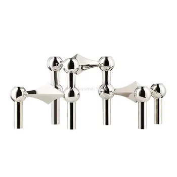 분자 구조 금속 캔들 홀더 북유럽 골드 촛대 중심 장식 거실 장식 선물 홈 decore candelabra