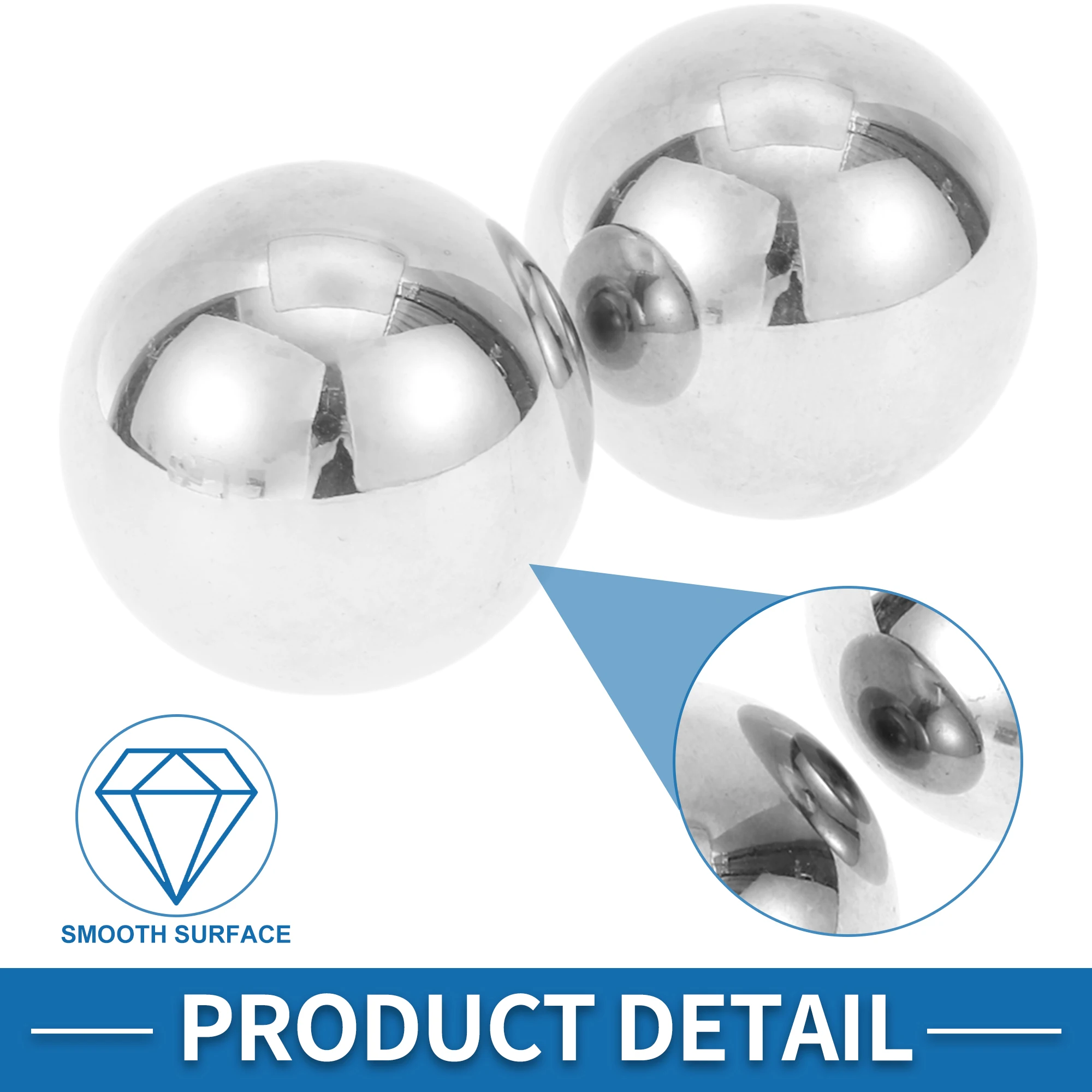 X Autohaux 32.0mm 베어링 볼 베어링 스틸 G40 정밀 볼 실버 톤 2개