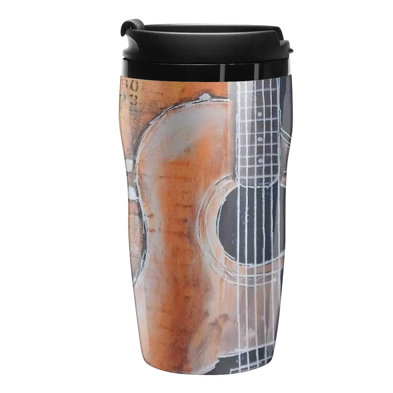 

New The Art of Music, acoustic guitar Travel Coffee Mug Nespresso Cup Thermal Cup For Coffee Coffee Bowl Breakfast Cups