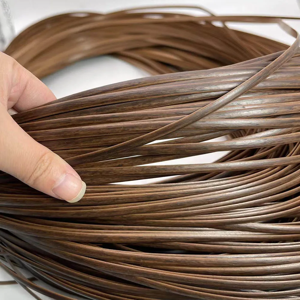 500g 80M Coffee Brown Rattan Weaving Material Plastic Knit Repair Chair Table PE Rattan Width:5mm