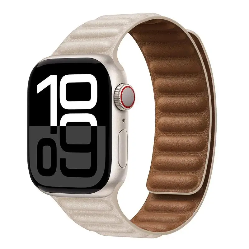 ตัวเลือกสินค้า สายหนังแท้ Apple Watch สายแม่เหล็ก รองรับหลายขนาด