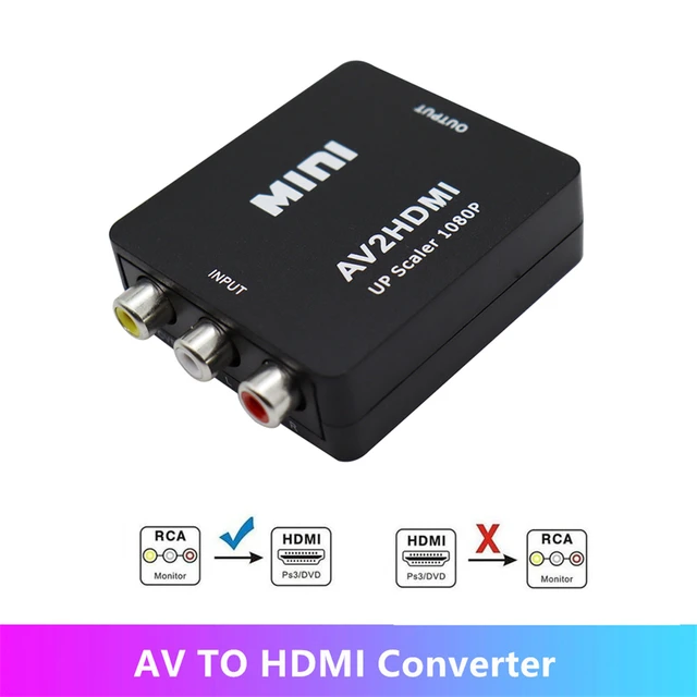 1080P HDMI-compatible to AV multi out RCA CVSB Scaler Adapter  CableConverter TV Box HD Video Audio Composite NTSC PAL Output - AliExpress