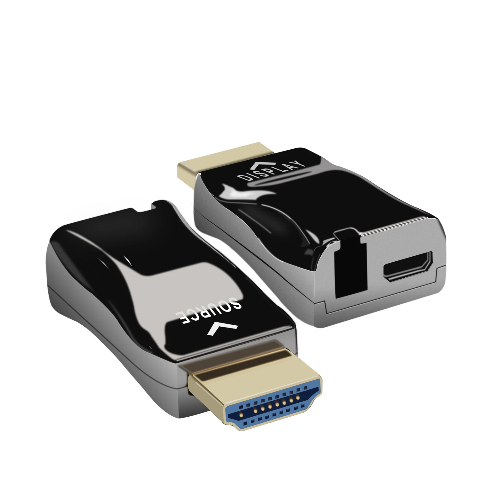 Mini 4K HDMI Fiber Extender,HDMI1.4a / 2.0 Over Fiber Optical Transceiver up to 300m,4K@30HZ/60Hz HDMI Converter,Multimode