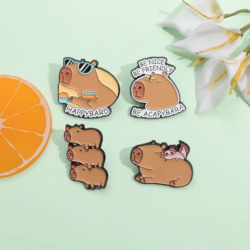 Cartoon reversspeld set: grappige emaille badge voor tassen en kleding