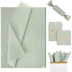 Vibrant Multicolor Kraft Tissue Paper - Assorted Colors for DIY Crafts, Gift Wrapping, and Art Projects (10 Sheets) (Sage green)