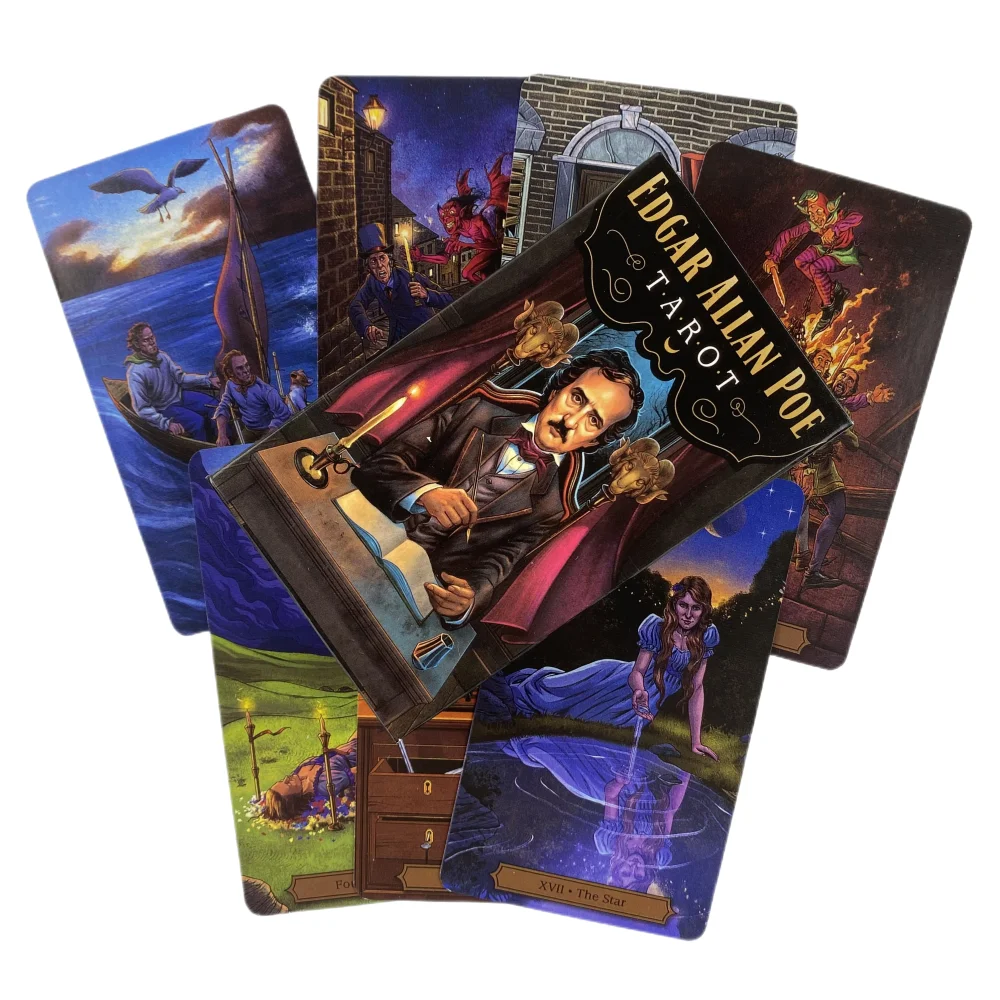 Edgar Allan Poe Tarot Cards Divination Deck English Versions Edition Oracle Board Playing Game