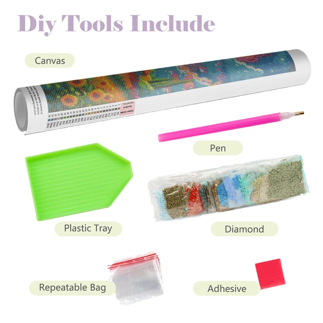 SDOYUNO-Peinture Diamant 5D pour Décoration de Paysage d'Nik, Kit d'invitation, Accessoires DIY, Points de Croix 4