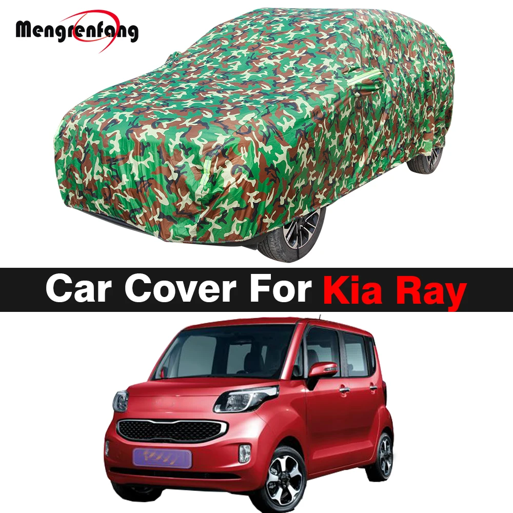 

Camouflage Waterproof Car Cover Auto Outdoor Sun Shade Snow Rain Protection Cover Windproof For Kia Ray 2011-2023