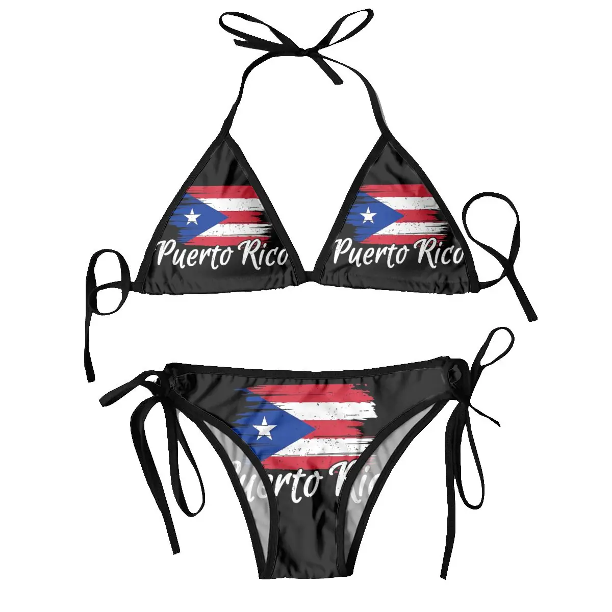 Сексуальные бразильские стринги, бикини женские купальные костюмы Women 2023, флаг Пуэрто-Рико, летняя пляжная одежда