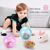 New Electric Rabbit Hamster Rolling Ball Baby Educational Toys Popular Playing Cat Electronic Plush Dog Cat Machine Pet Toys 2