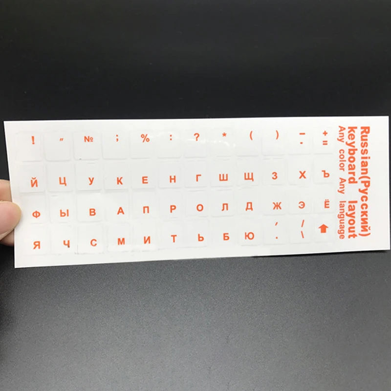 Keyboard Stickers Universal Russian Transparent For Laptop Letters Notebook Computer PC Dust Protection