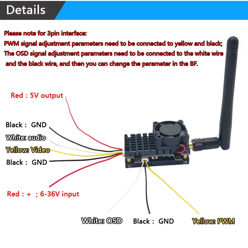 Caméra FPV Starlight 1200TVL HDR OSD 1.66mm pour RC Drone