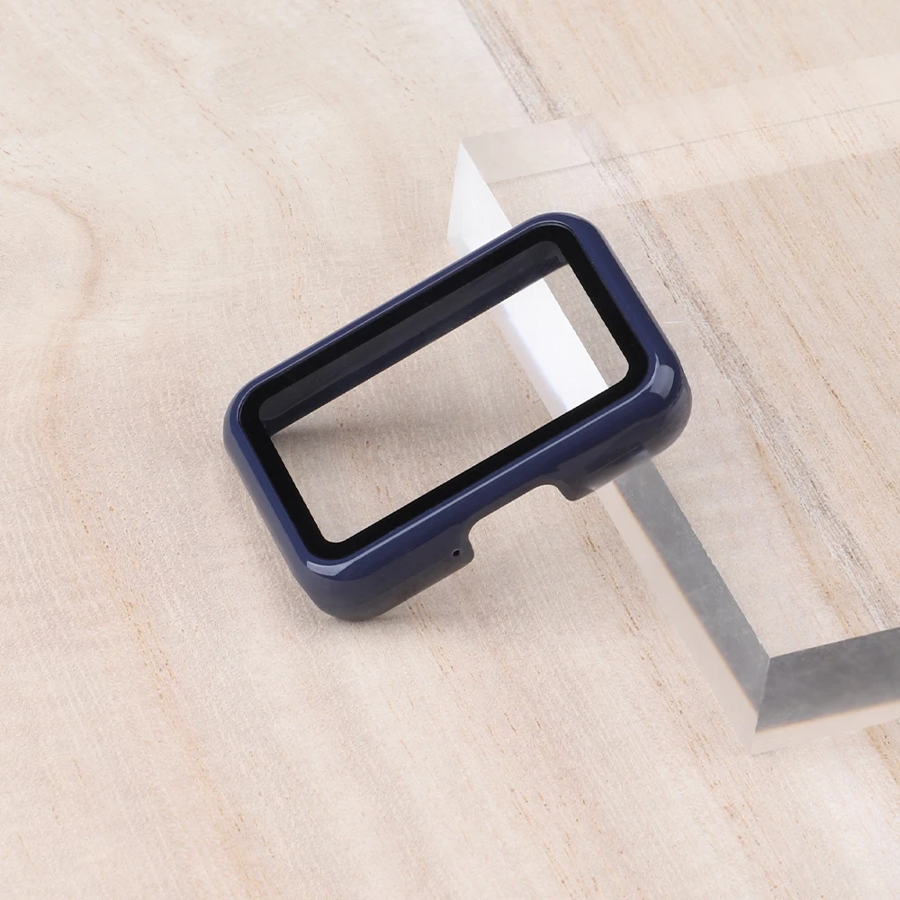 Full-Coverage Tempered Glass Watch Case with Durable Hard PC Frame - Drop-Proof Protection