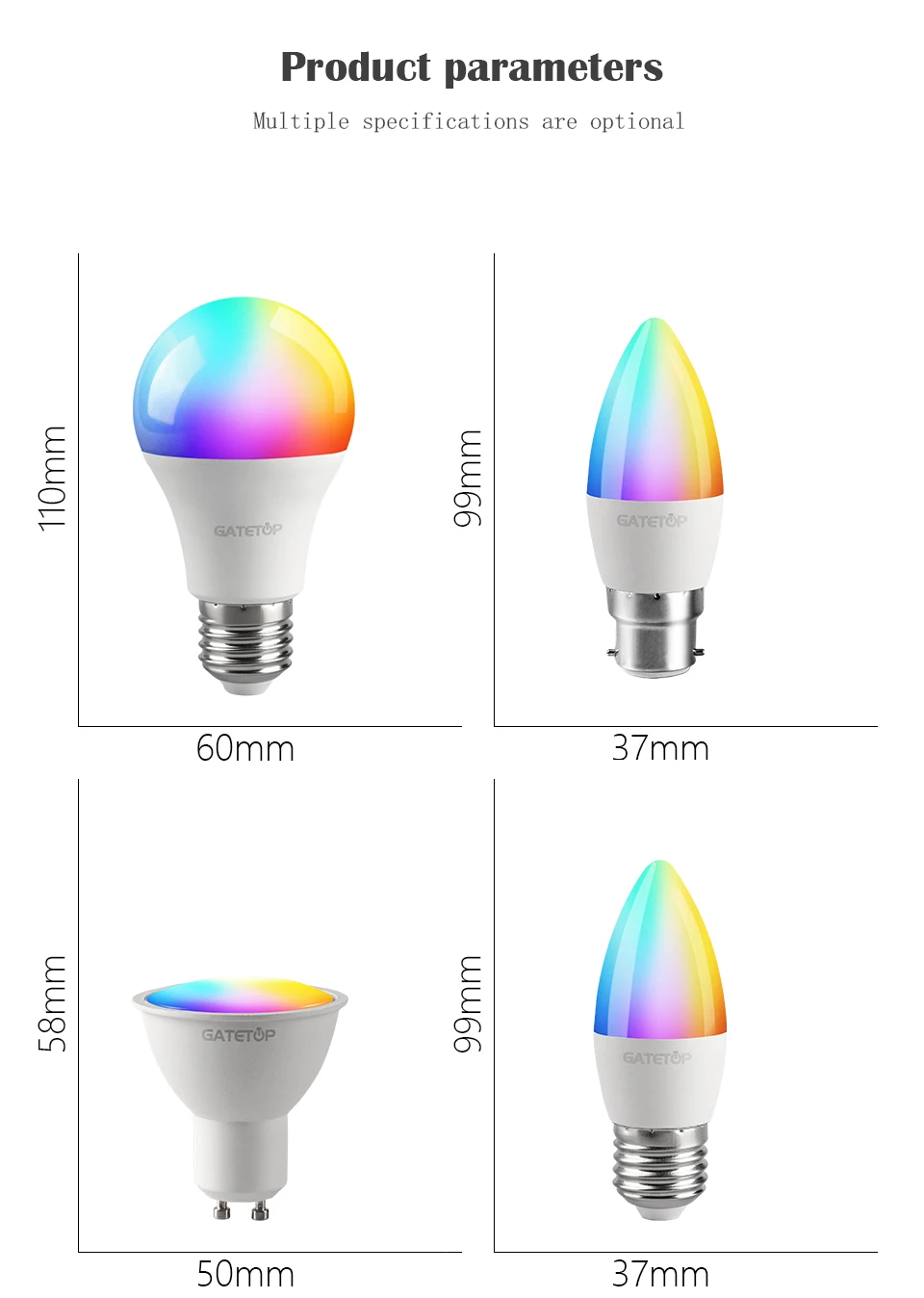 lâmpadas de led de bulbo e de tubo