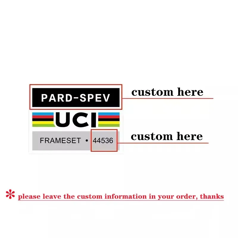 certification small label sticker bicycle union certification label bike decals customize frame name ID warning personal films bicycle parts