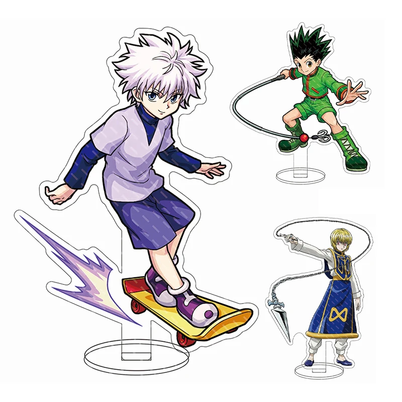 

Anime Japan HUNTER HUNTER Figures GON FREECSS Killua Zoldyck Kurapika Acrylic Stand Model Toys Desk Decor Collect Birthday Gift