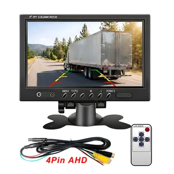 Monitor per Retrocamera Auto AHD 7" 9" HD 4 Pin Schermo di Backup 1080P 720P Compatibile con Camion, Autobus, Pullman, Camper, Rimorchio, Furgone, Veicolo