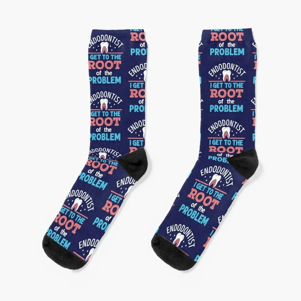 

Endodontist I Get to the Root of the Problem Socks colored Soccer summer crazy Socks Female Men's