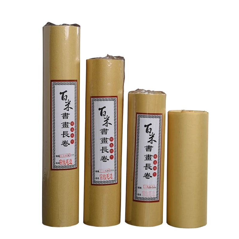 100m Chinese Calligraphy Rice Paper Thicken Half Ripe Xuan Paper Painting Chinese Rice Paper  Rice Paper Decoupage