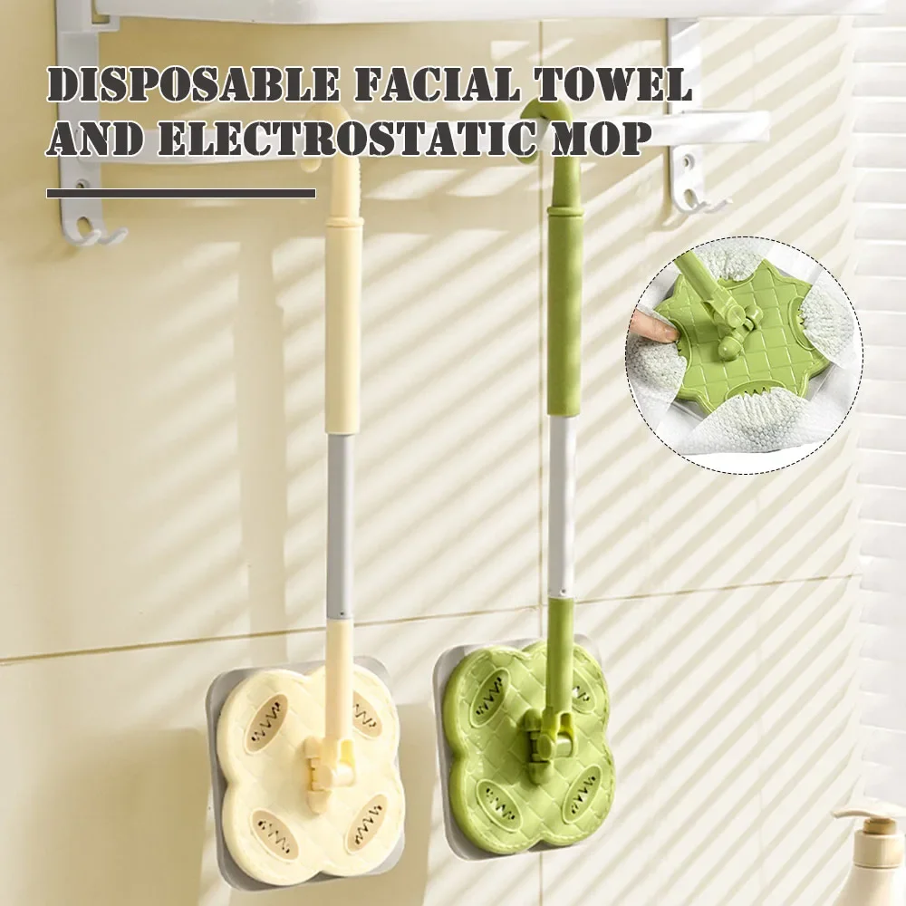 Flat Mini Mop Kitchen Disposable Wipes Face Towel Cloth Mop Static Dust Removal Paper Household Hand Wash-Free Home Mop Cleaner home cotton mop sponge mop twist the water mop microfibre nozzle flat rotated spray self squeezing without hand washing