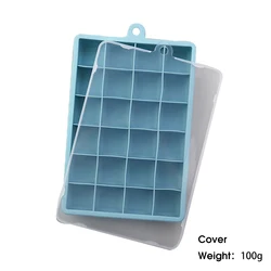 24-Hole Silicone Ice Cube Tray for Kitchen and Cocktail Use (Q Cover Baby blue)