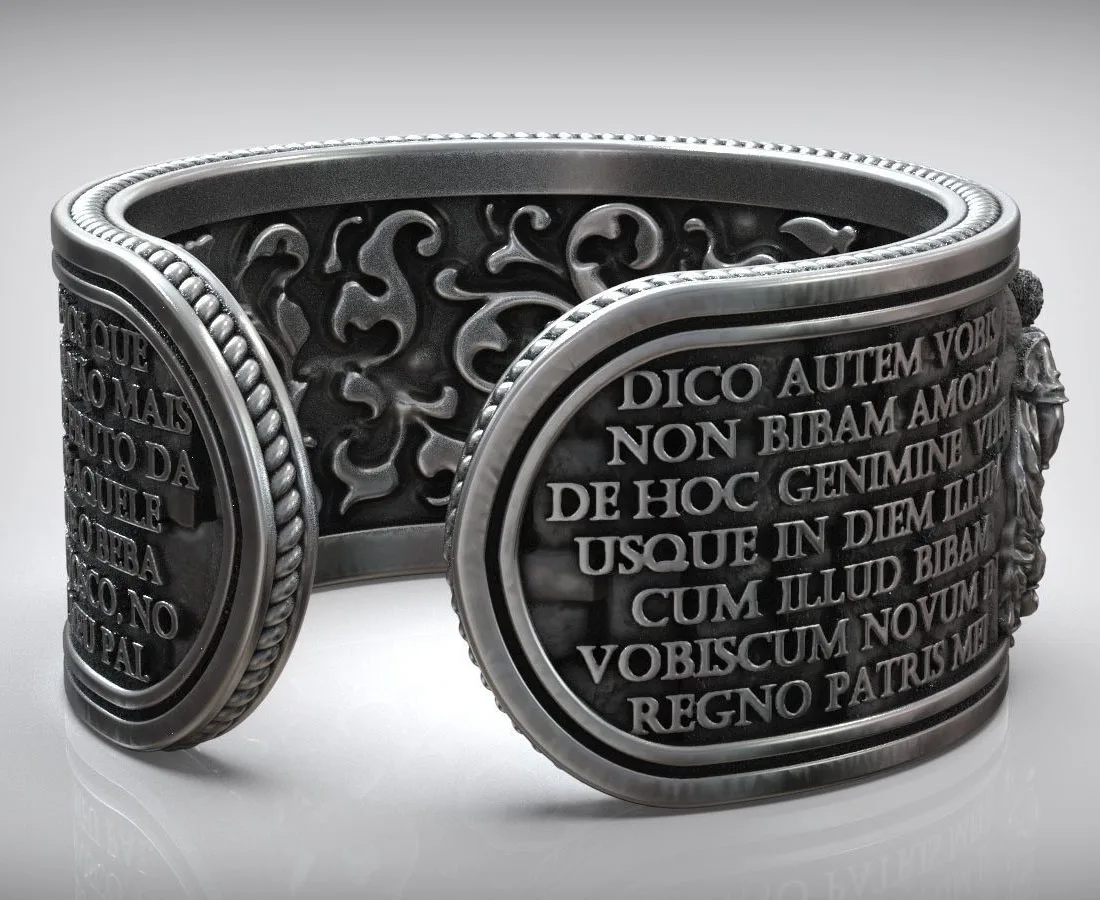 13g Jesus Christ The Last Supper Leonardo Pattern Religious Artistic Relief Rings  Customized 925 Solid Sterling Silver Many Siz