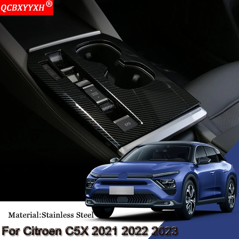 

1pcs Car Styling Car Interior Gear Box Decorative Frames Sequins Cover Sticker Auto Accessories For Citroen C5X 2021 2022 2023