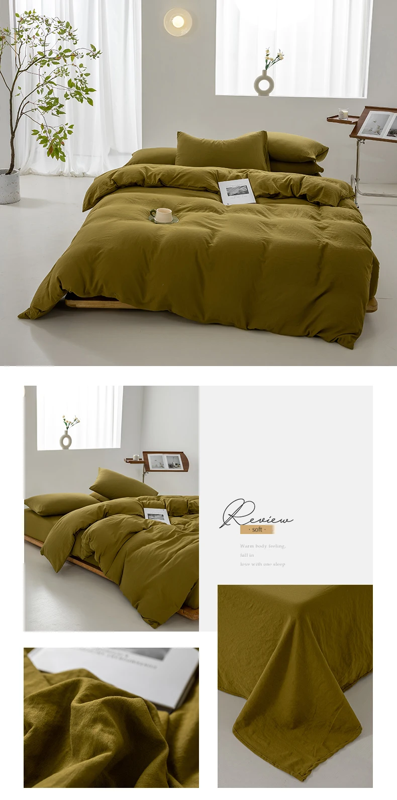 Japanese Minimalist Cotton Duvet Cover