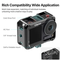 Ulanzi Metal Cage for DJI OSMO ACTION 5 4 3  Quick Release for GoPro Foldable Mount with Cold Shoe Full Protective Frame Case - Image 4
