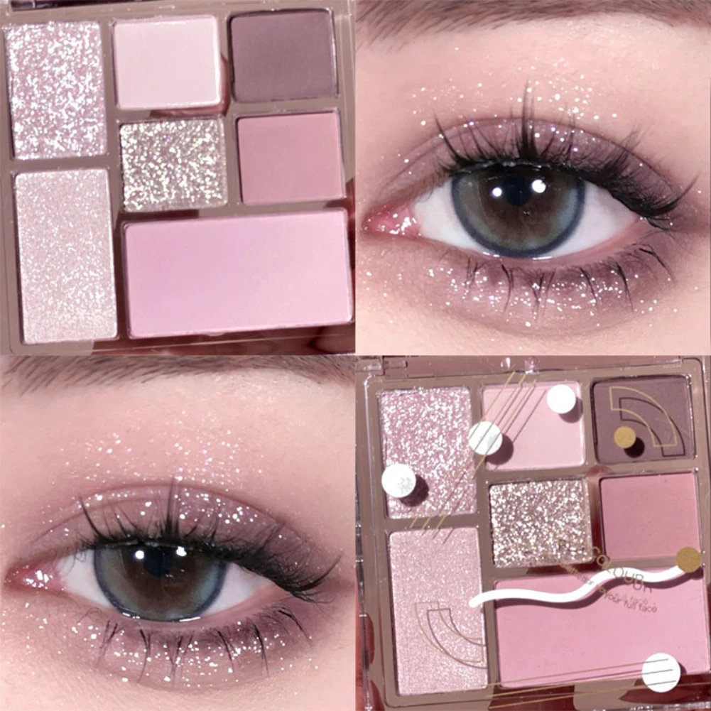 Meibaoge 7 Color Eyeshadow Matte Glitter Blush Shimmer Lasting Charming Cosmetic Eye Shadows Pallete - Eye Shadow - AliExpress