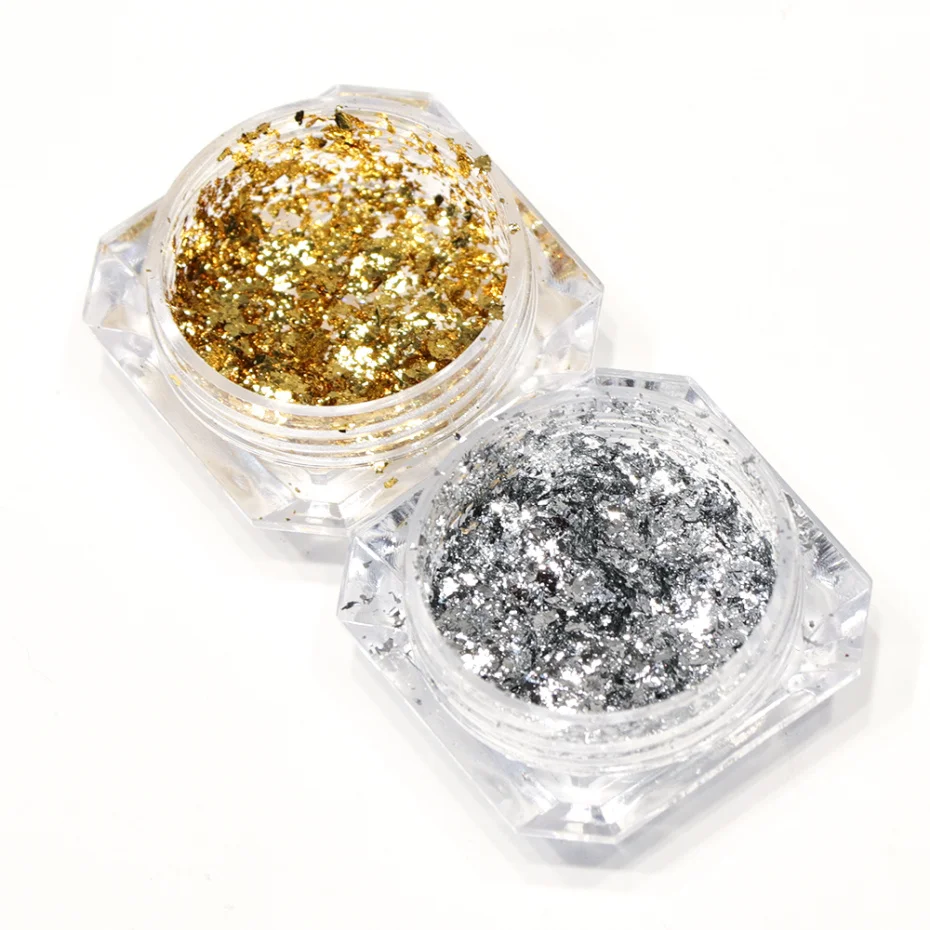 Nail decoration Flakes Glitter Aluminum Foil Sequins Chrome Powder Nails Irregular Sticker Paillettes Art Manicure Decor Accessories LACB01-08