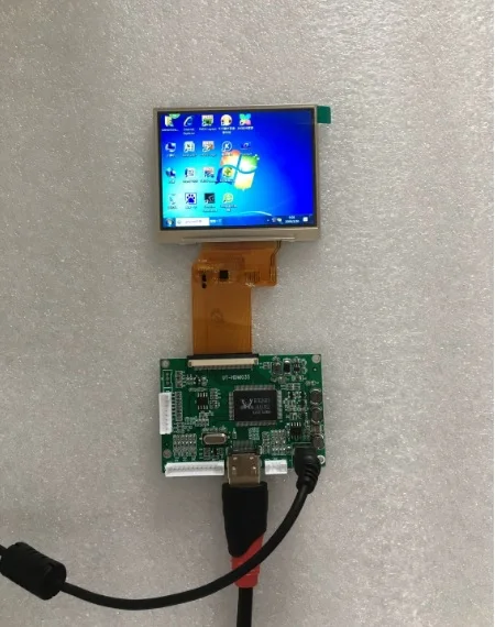 Polegada Lcd Tela Mudule de Alta Resolução 640x480 Ips Rgb Vga 1hdmi Placa Motorista 3.5 - Imagem 5