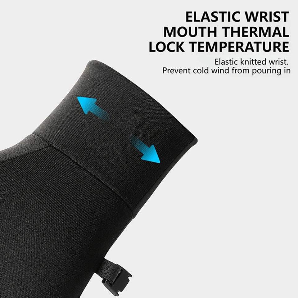 Winter Warm Cycling Gloves Outdoor Sports Touch Screen Nonslip Gloves Running Cycling Driving Ski Hiking Warm Full Finger Gloves