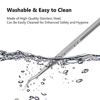 3Pcs Ingrown Toenail Correction Tool Set, Stainless Steel Double-Ended Nail Files, Paronychia Care, Foot Cleaning Tools 2