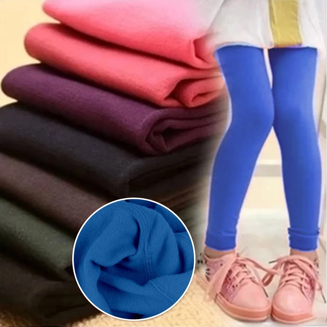 Girl Leggings Autumn Winter Plus Velvet To Keep Warm Candy Colors 3-12 year Kids,girl leggings,kids tights
