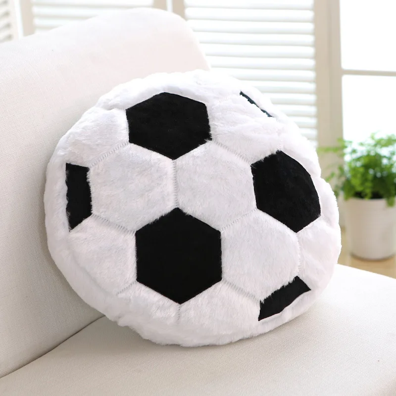 

45x45cm 35x35cm Creative Football Shaped Cushion Throw Pillow Winter Plush Summer Gift for Boyfriend's Birthday