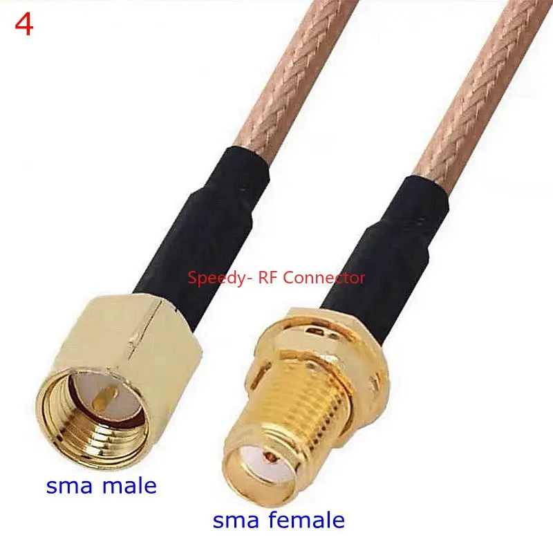 thumbnail image 1 of Kit de conector RG316 SMA a SMA macho hembra, conector RPSMA macho hembra a SMA, para cable de extensión de puente de coleta RG-316 de baja pérdida, 1 of 5