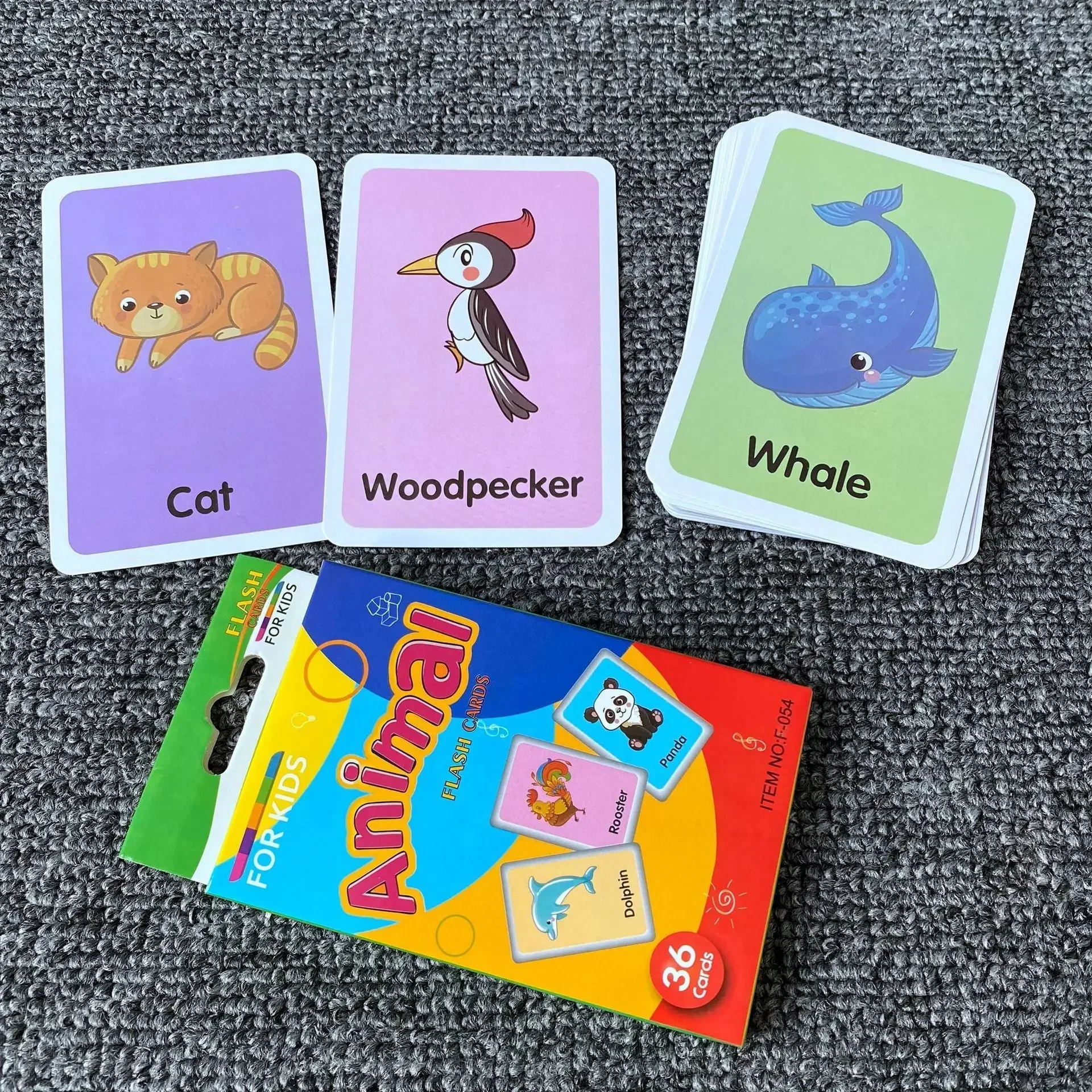 36pcs Children Cognition Cards Body Parts Animal Fruits Double Side Flashcards Montessori Baby Kids Early Educational Toys Gifts 4