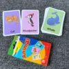 36pcs Children Cognition Cards Body Parts Animal Fruits Double Side Flashcards Montessori Baby Kids Early Educational Toys Gifts 4