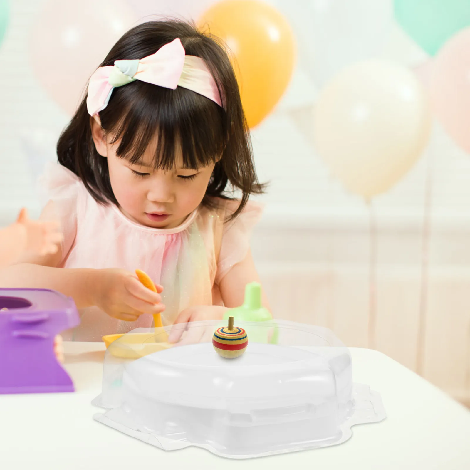 흰색 원형 자이로 플라스틱 디스크 게임, 어린이용 인터랙티브 회전 자이로 디스크 플레이트, 실내외 놀이 스타디움