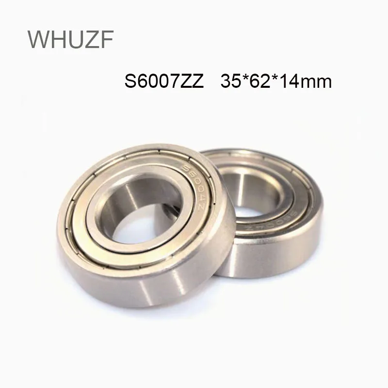 WHUZF 2 шт. S6007ZZ S6007 S6007Z S6007-2Z 6007-2RS ABEC-5 7 ZZ RS RZ 2RZ радиальные шарикоподшипники 35x62x14 мм |