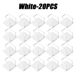 Compact Stainless Steel Sponge & Dishcloth Organizer with Strong Adhesive (White - 20PCS)