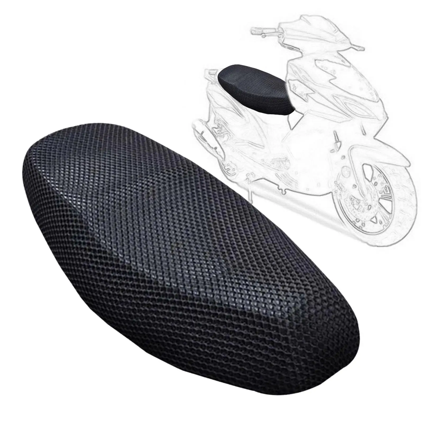 

Motorcycle Seat Mesh Cover Breathable Fittings Replaces Anti Slip Comfortable Motor Seat Pad Cover Motorbike Seat Cushion Cover