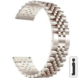 Luxury Stainless Steel Metal Watch Strap - 20mm/22mm - 22mm (Star)