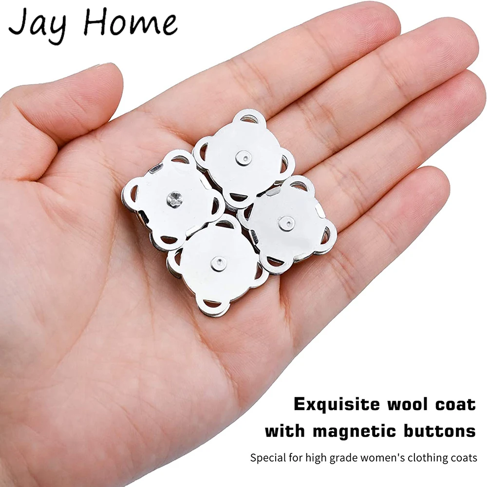 GGISUI 20pcs Bottoni Magnetici per Borse 14mm Bottoni Calamita 4 Colore Bottoni