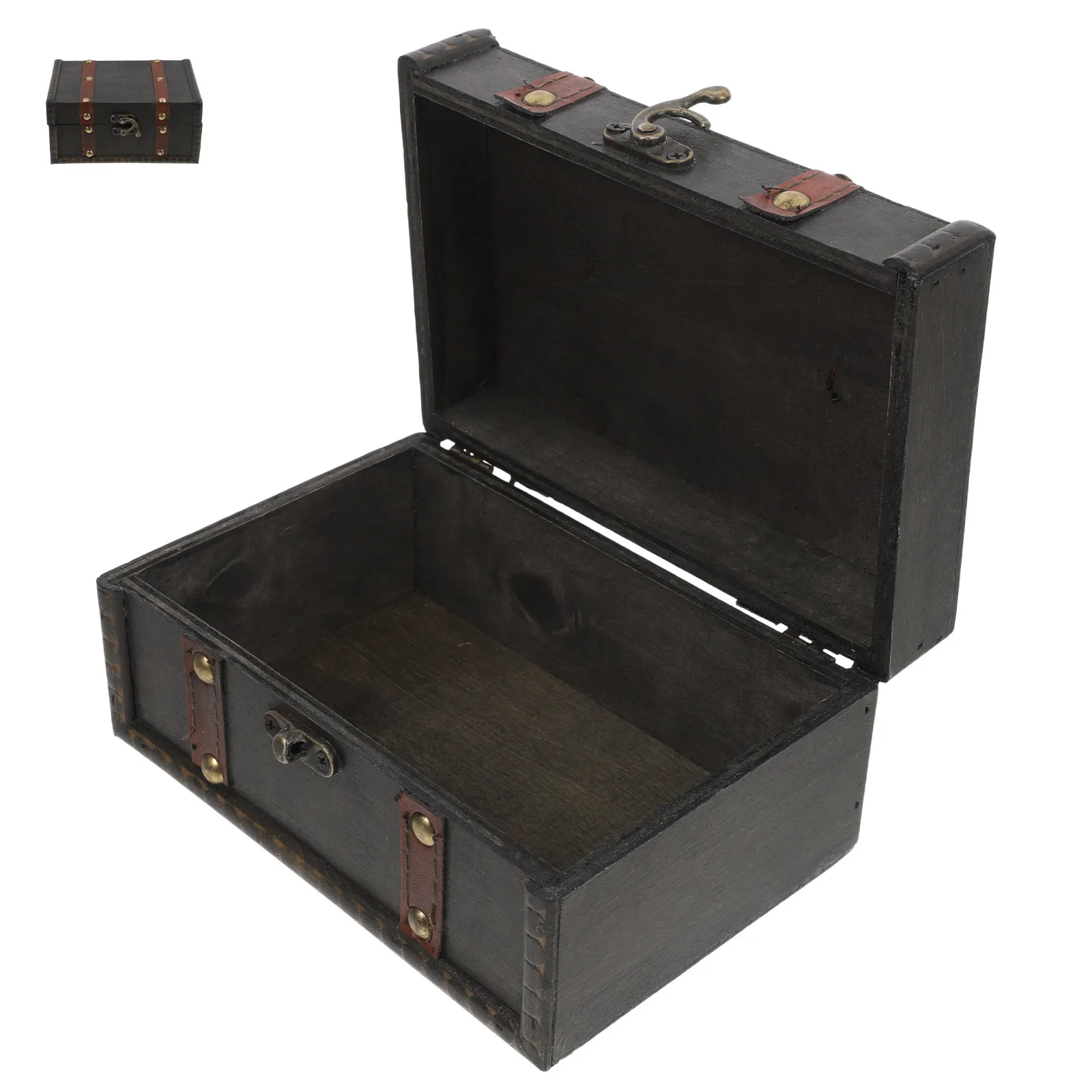 장 나무 보관함 빈티지 기념품 상자 (보석류, 장신구, 편지 보관용) 남성용 홈데코 스타일 팔찌 정리함