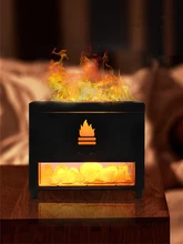  Simulation Closet Flame Aromatherapy Salt Stone Air Humidifier USB Essential oil Diffuser for Home Room Fragrance Aroma Diffusor 