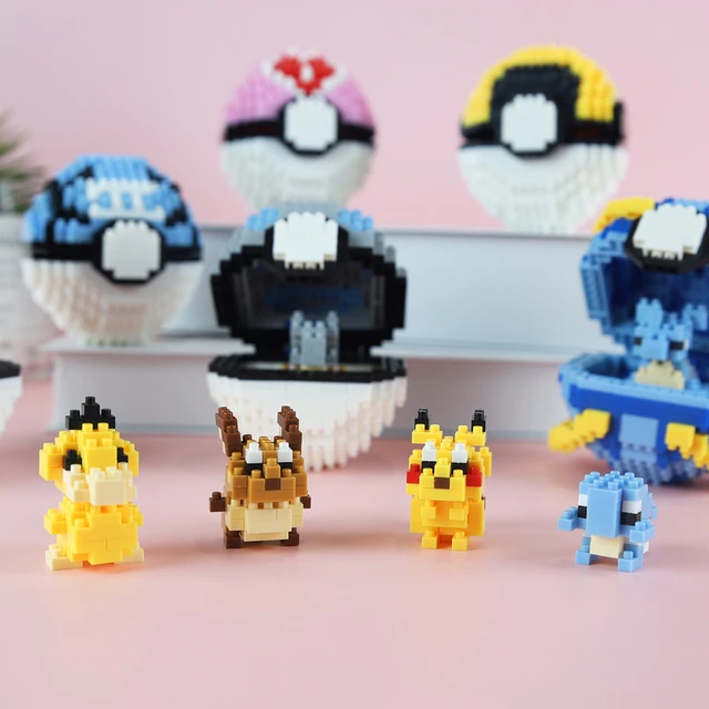 Diamond Building Blocks Pokemon  Pokemon Diamond Building Mini - Cartoon  Anime Ball - Aliexpress